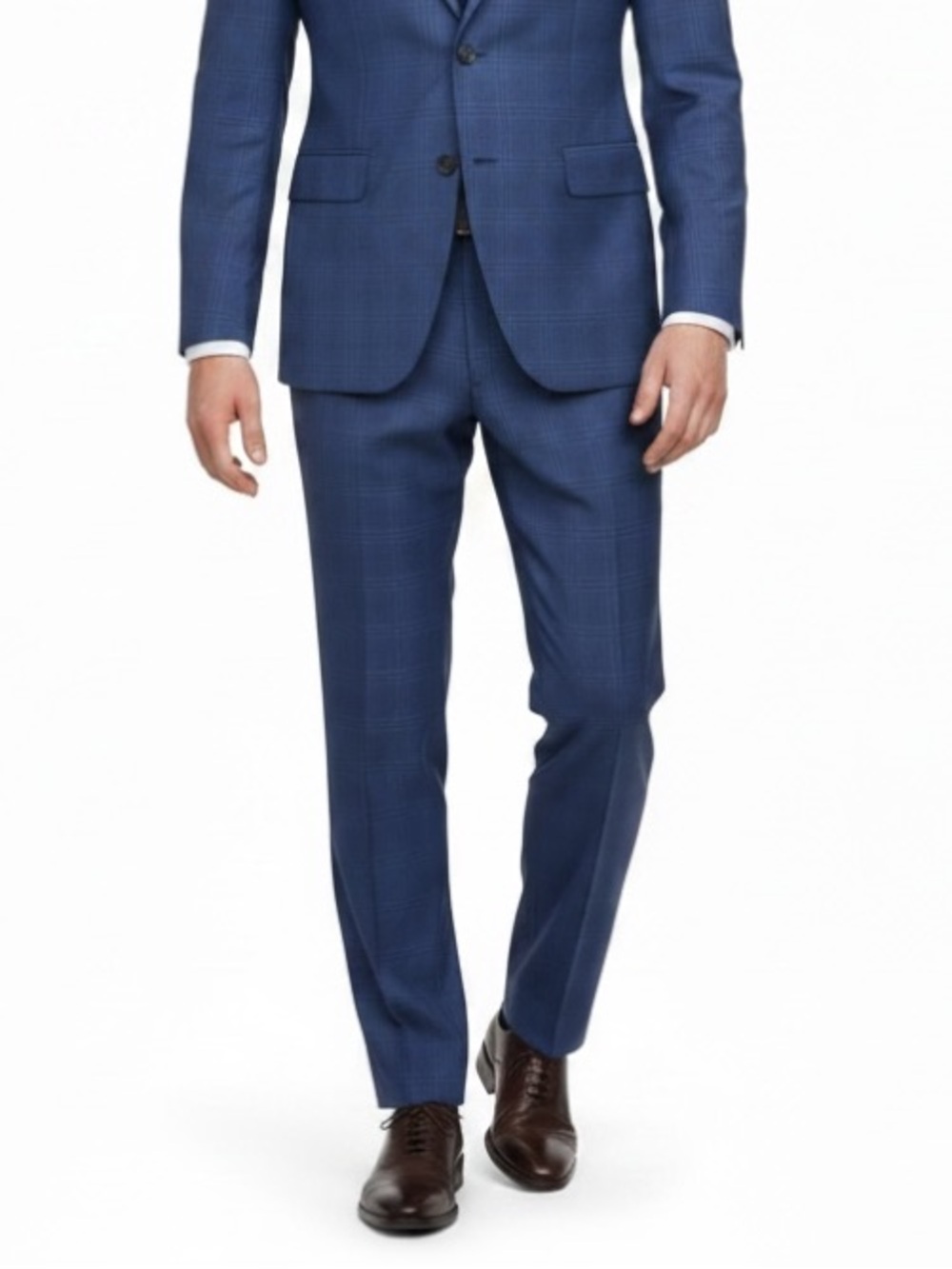 DKNY 30Wx32L Dario Royal Blue Plaid Dress Pants-Matching Jacket Available | NWT